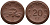 Саксония 20 пфеннигов 1921 колосья и серп J. N 53 фарфор UNC 1094-8-22