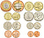 Гренландия набор из 8 монет 2010 (25, 50 эре, 1, 2, 5, 10, 20, 50 крон), животные, одна монета биметалл UNC N2-24