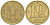 КАЗАХСТАН 10 ТЕНГЕ 2002 KM 25 латунь 211-865