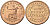 Канада 1 пенни 1813 Trade & navigation, токен  медь 00-00