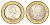 Гибралтар 2 фунта 2004 300 лет захвату Гибралтара KM 1057 биметалл UNC 4667-525