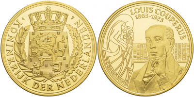 НИДЕРЛАНДЫ МЕДАЛЬ ЛУИ КУПЕРУС (1863-1923) UNC 06-131-13