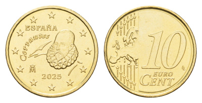 Испания 10 евроцентов 2025 тираж 2.500 экземпляров KM 1147 нордик BU 4669-228