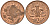 Великобритания 2 пенса 1999 Елизавета II (1952-2022) KM 987, Spink 4690 (C5) сталь плакированная медью 177-741