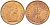 Великобритания 1/2 пенни 1975 Елизавета II (1952-2022) KM 914, Spink 4239 бронза 112-763