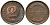 ГЕРМАНИЯ 2 РЕЙХСПФЕННИГА 1924 A KM 38, J. 314 бронза 24-713