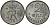 Дания 2 эре 1965 С; S, Фредерик IX (1947-1972) KM 840 цинк 4156-1031