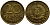 ГДР 20 пфеннигов 1969 А, первый год KM 11 латунь UNC 4398-831