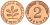 ФРГ 2 пфеннига 1970 G KM 106a, J.381a сталь плакированная медью PROOF 1094-6-85