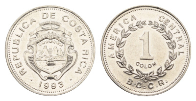 Коста-Рика 1 колон 1992 KM 210 нержавеющая сталь UNC 4697-318