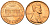США 1 цент 1960 Линкольн, из ролика KM 201 медь цинк  UNC  M58-18