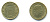 Италия 200 лир 1979 R, шестерня KM 105 алюминиевая бронза 4364-814