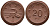 Саксония 20 пфеннигов 1921 колосья и серп J. N 53 фарфор UNC 1094-8-31