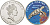 Тувалу 1 доллар 2010 морская черепаха, цветная эмаль KM NEW серебро PROOF 1078-9-24
