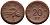 Саксония 20 пфеннигов 1921 колосья и серп J. N 53 фарфор UNC 1094-7-84