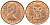 Остров Мэн 1/2 пенни 1975 KM 19 бронза UNC 4611-443