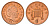 Великобритания 1 пенни 2004 Елизавета II (1952-2022) KM 986, Spink 4710 (B5) сталь плакированная медью UNC 206-1151