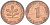 ФРГ 1 ПФЕННИГ 1982 G KM 105, J. 380 сталь плакированная медью 4181-646