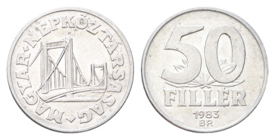 Венгрия 50 филлеров 1983 KM 574 алюминий 4705-1131
