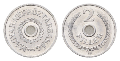 Венгрия 2 филлера 1973 ВР KM 546 алюминий UNC 188-812