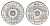 Греция 10 лепт 1969 Павел I (1947-1964), виноградная лоза KM 78 алюминий UNC 4649-567
