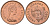 Фолклендские острова 1/2 пенни 1980 Елизавета II (1952-2022), лосось KM 1 бронза UNC 4580-125