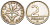 ВЕНГРИЯ 2 ФОРИНТА 1993 ВР KM 693 медно-никель 211-1163
