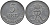 ДАНИЯ 5 ЭРЕ 1952 N; S, ФРЕДЕРИК IX (1947-1972) KM 843.1 цинк 47-641