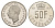 Люксембург 50 франков 1993 Великий герцог Жан (1964-2000), тираж 10.000 экземпляров KM 66 никель BU 4178-751