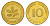 Германия 10 пфеннигов 1995 A KM 108, J. 383 сталь плакированная латунью UNC 4627-616