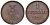 Ганновер 1 пфенниг 1855 B, Георг V KM 221, AKS 155, J. 83 медь 4594-268
