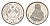 Шарджа, ОАЭ 1 риял 1970 Мона Лиза, тираж 3.850 экземпляров KM 2 серебро PROOF 00-810-63