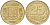 Украина 25 копеек 1992 KM 2.1a, Schon 27.2 латунь 4613-911