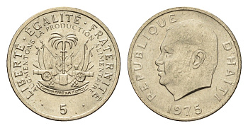 Гаити 5 сантимов 1975 ФАО KM 119 медь цинк никель UNC 4689-1147