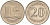 Малайзия 20 сенов 1981 здание Парламента KM 4 медно-никель UNC 4591-257