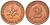 ФРГ 2 ПФЕННИГА 1969 J KM 106a, J.381a сталь плакированная сталь плакированная медьюю 4396-1561