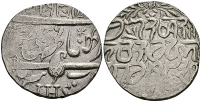 Индия, провинция Кашмир 1 рупия 1874 (1931 год), Ранбир Сингх (1857-1885) (1914-1942), Сринагар монетный двор KM 16b серебро 000-000