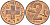 Швейцария 2 раппена 1970 KM 47 бронза UNC 4592-733