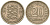 Эстония 20 центов 1935 Республика (1918-1941) KM 17 никель бронза 4615-1066