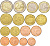 Эстония евронабор из 8 монет 2011 1, 2, 5, 10, 20, 50 евроцентов, 1 и 2 евро UNC 183-1221