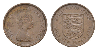 Джерси 1/2 пенни 1971 Елизавета II (1952-2022) KM 29 бронза 4690-237