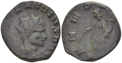 Римская Империя антониниан 268 - 269 Клавдий II Готский, PROVIDENTIA AVG, Рим (возможно, имитативная чеканка) RIC 91 биллон 1073-17-112