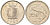Мальта 10 центов 1991 золотая макрель KM 96 медно-никель 4588-223
