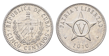 Куба 5 сентаво 2010 KM 34 алюминий UNC 4686-534