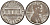 США 1 цент 1969 D, Линкольн KM 201 медь цинк 4564-457