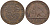 БЕЛЬГИЯ 2 САНТИМА 1845 BELGES KM 4.2 медь 28-227