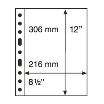 Лист в альбом Grande для 1 боны (S), черный. Leuchtturm. 333555