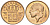 Бельгия 50 сантимов 1972 BELGIQUE, БОДУЭН I (1951-1993 KM 148.1 бронза UNC 3309-363