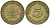 ФРГ 5 пфеннигов 1950 F KM 107, J.382 сталь плакированная латунью 4364-1612