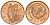 Ирландия 1/2 пенни 1971 птица KM 19 бронза UNC 4611-429